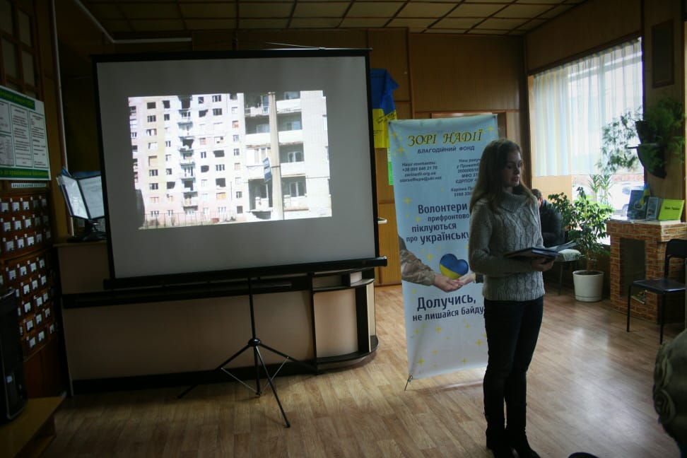 Аліна Косовська на презентації в Білій Церкві
